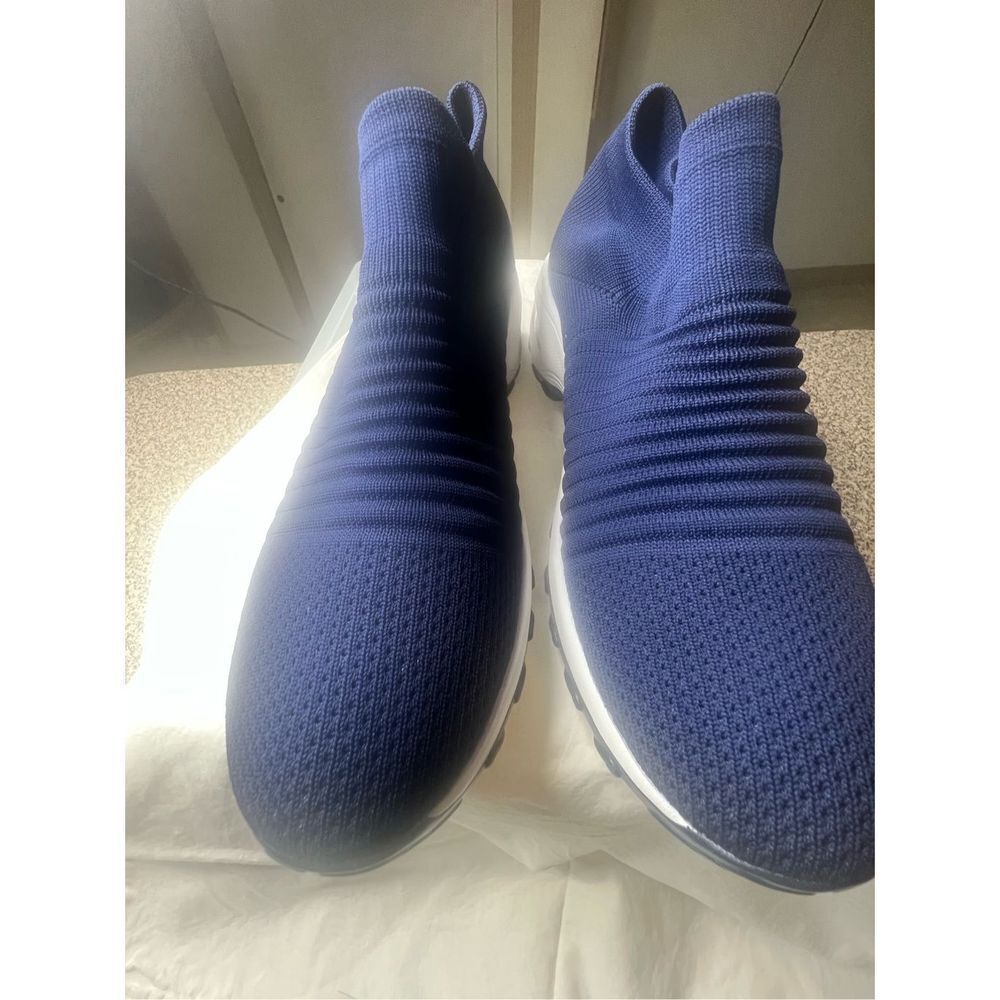 OSTQ   Blue White Slip on Tennis Shoe Fits Like A Glove./Brand New